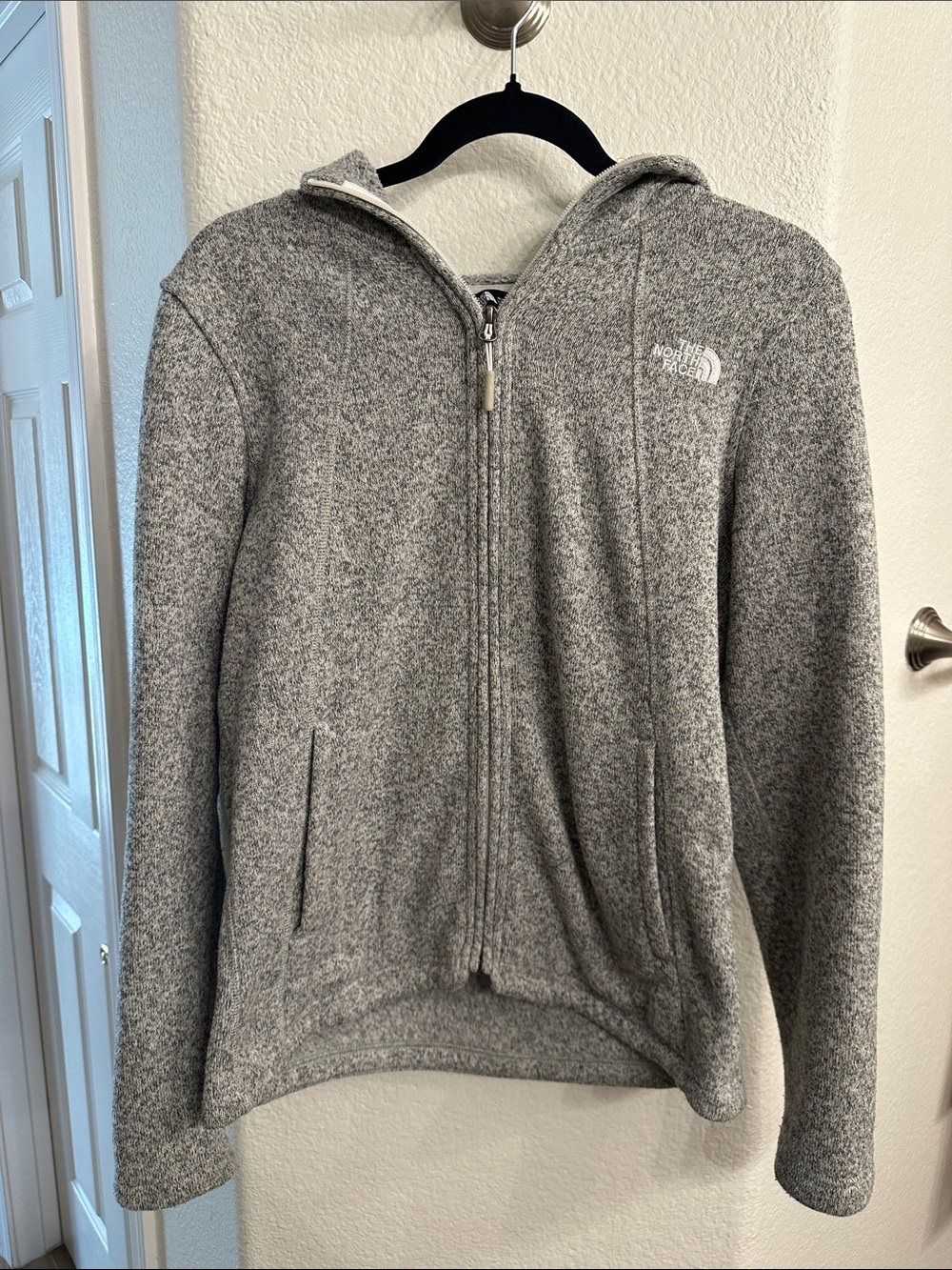 The North Face Heather Gray Zip-Up Hooded Jacket